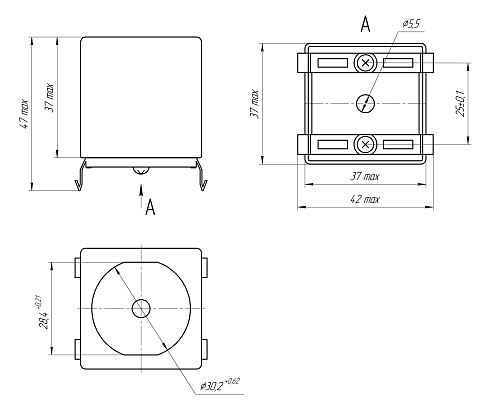 Корпус индикатора на DIN-рейку КИ5 DIN