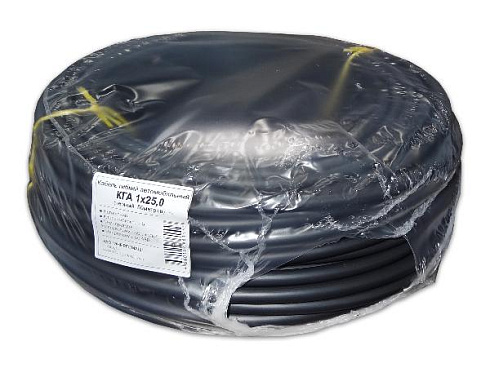 Провод КГА 1х25 (черный), бухта (50м)