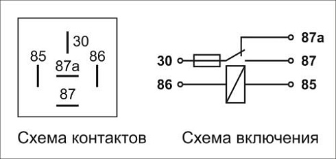 404.3787-01 12В 30/20А 5-ти контактное с предохранителем